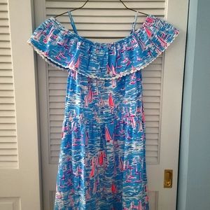 NWT, Lilly Pulitzer Amaris dress in the popular Zanzibar Blu Boatylicious print.